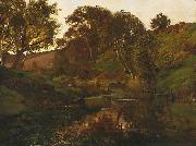 Julian Ashton Evening, Merri Creek oil